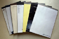 recycleddayplanner.com, legal pads, customized pads, legal size